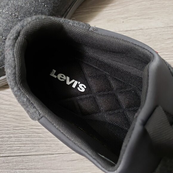 NEW Men\'s Levis slip on felt loafer slipper padded memory foam shoe sze XL 11-12